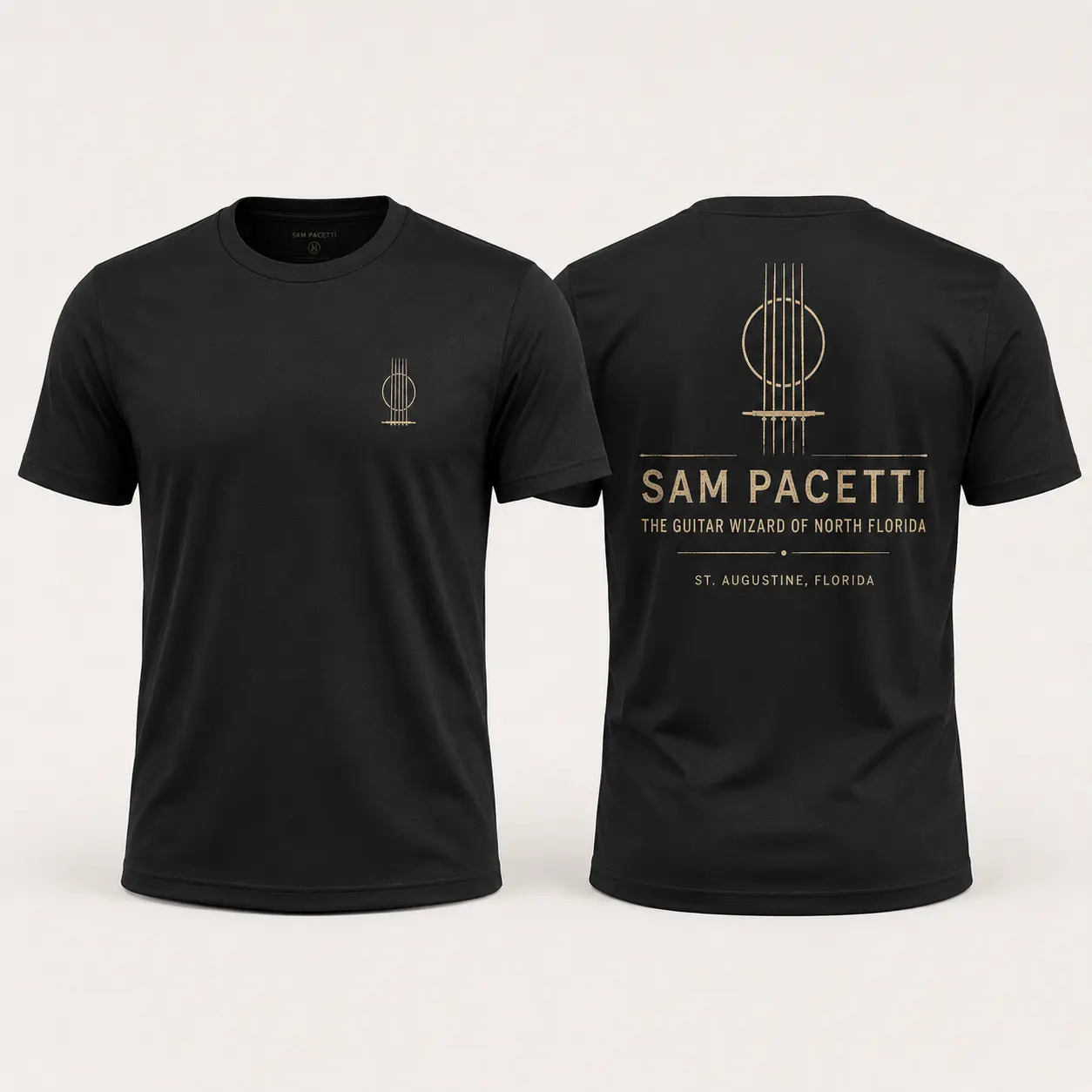 Sigil Tee in Black, Front & back