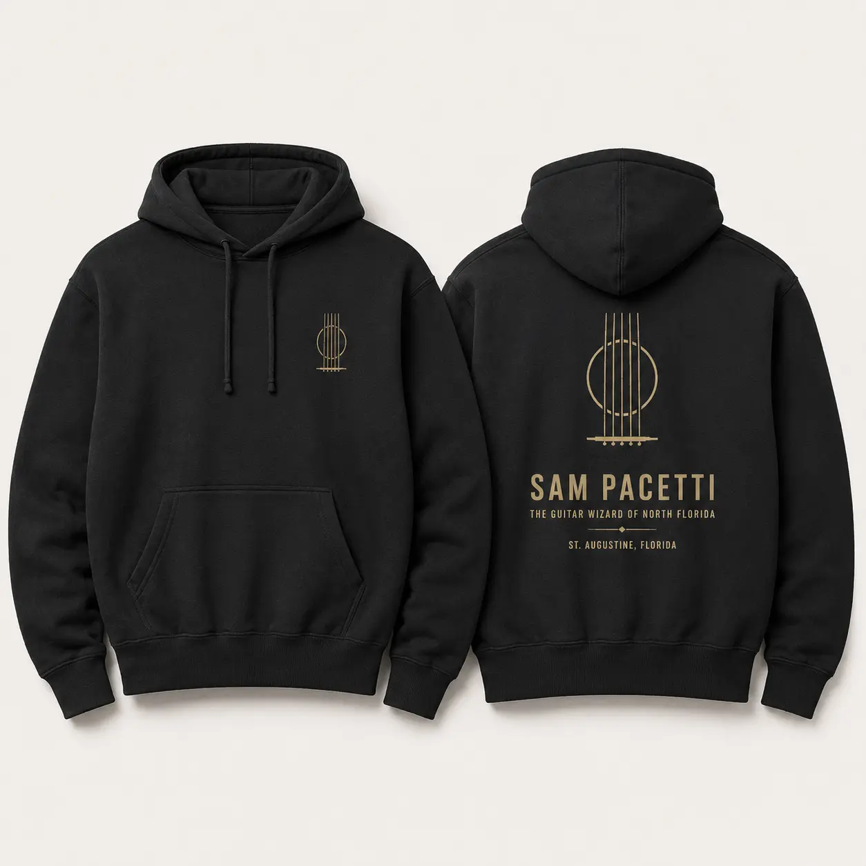 Sigil Hoodie in Black, Front & back